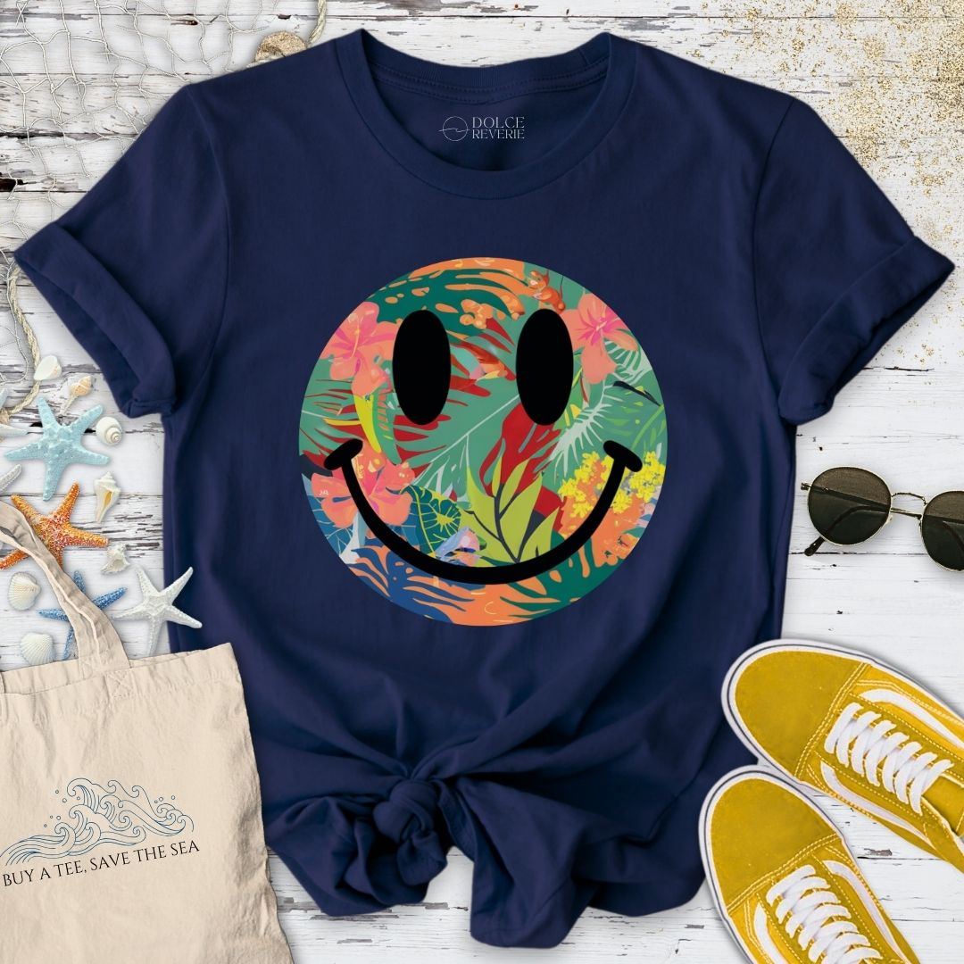 Tropical Colorful Smiley T-Shirt