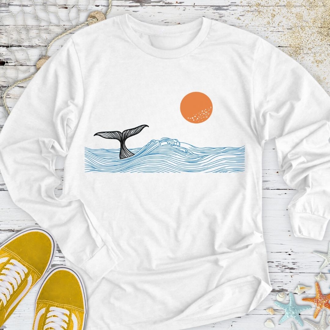 Sunset Whale Tail Long Sleeve Tee
