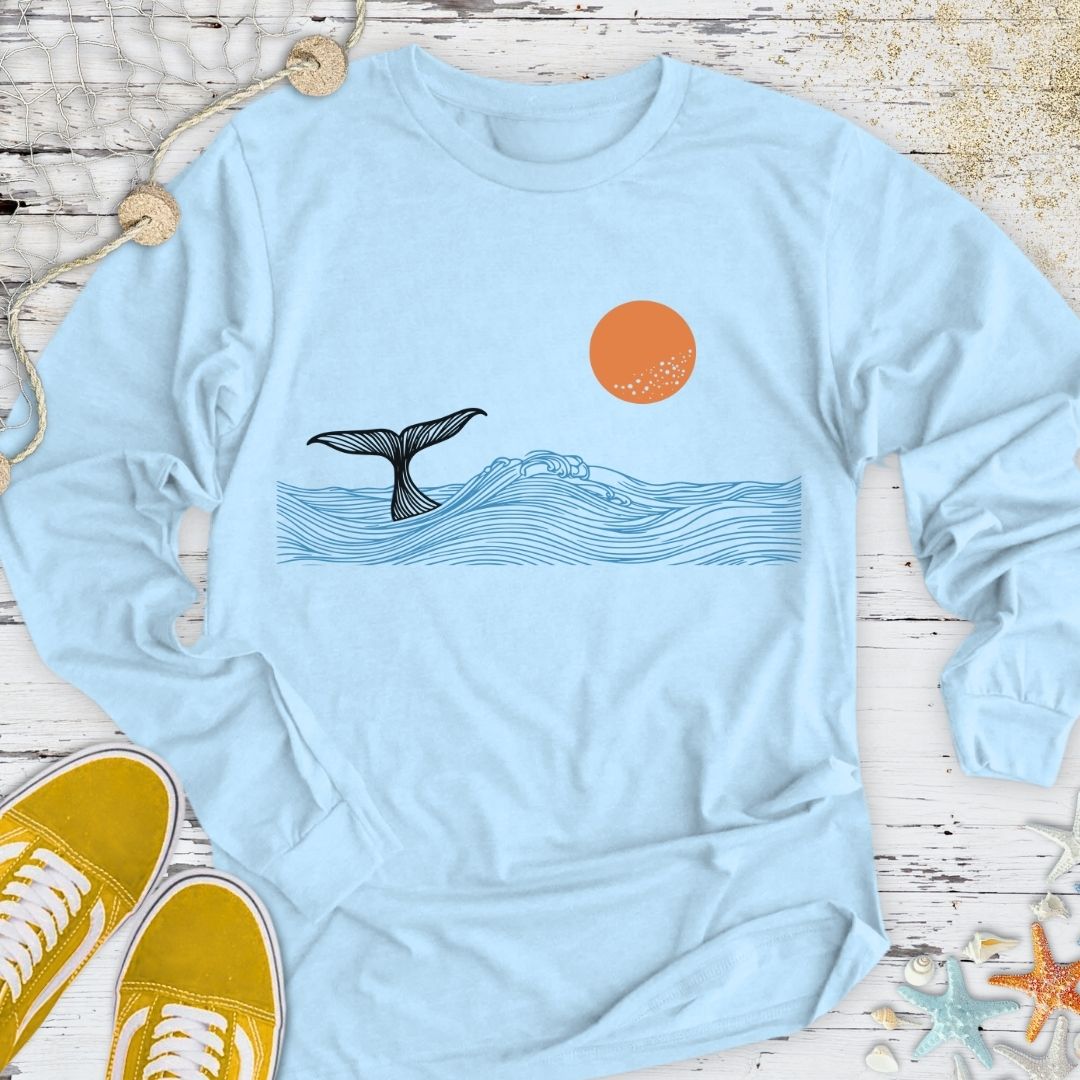 Sunset Whale Tail Long Sleeve Tee