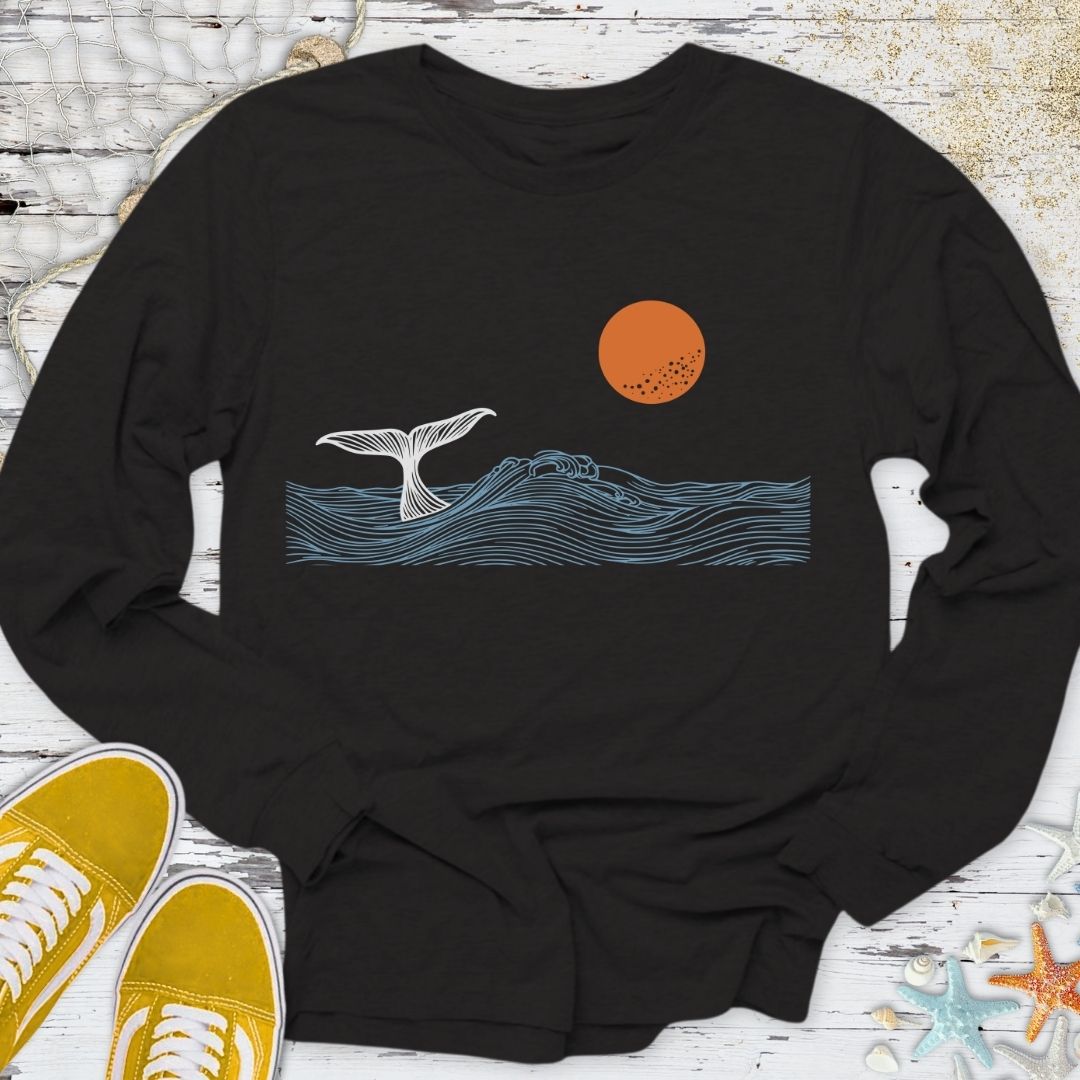Sunset Whale Tail Long Sleeve Tee