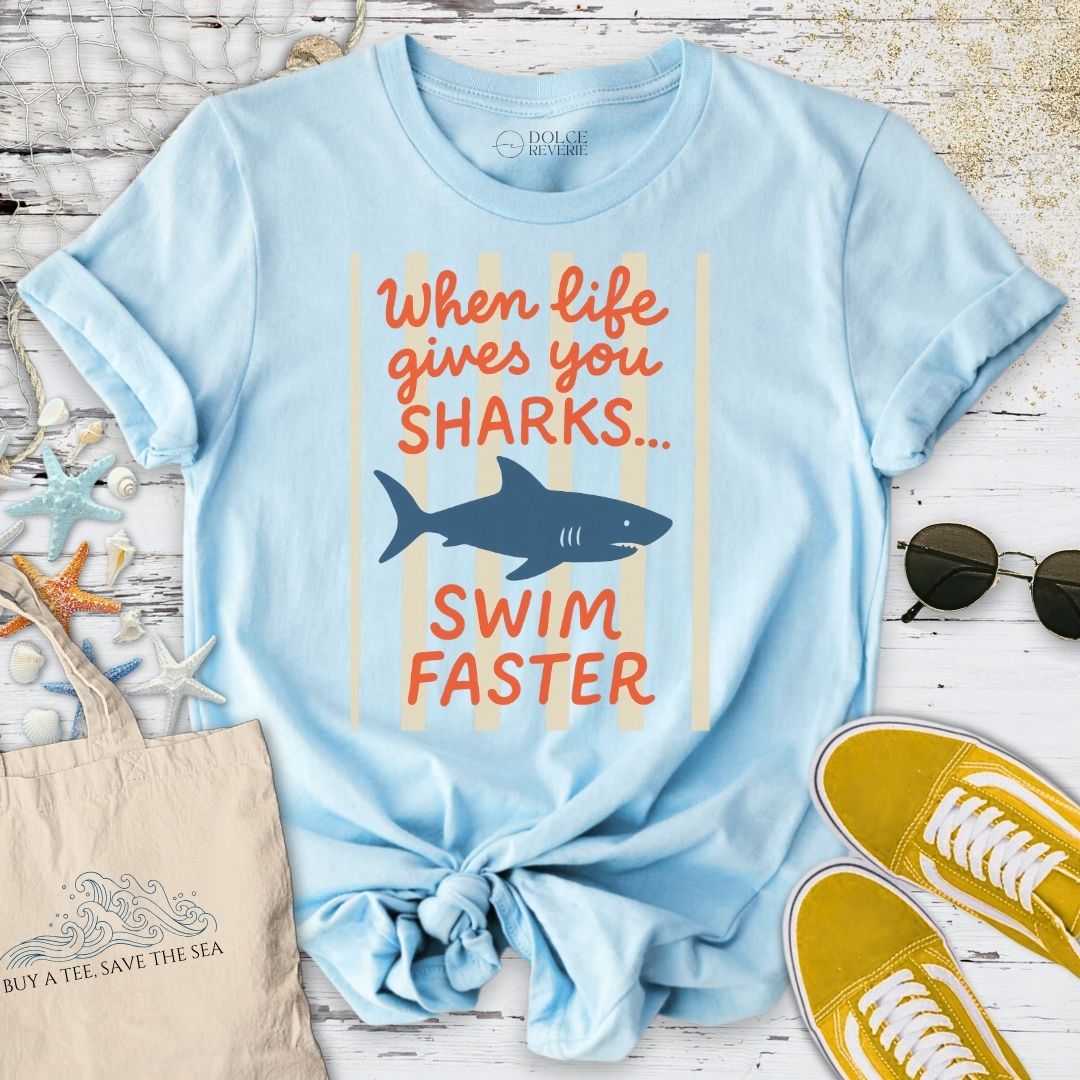 Swim Faster, Shark T-Shirt