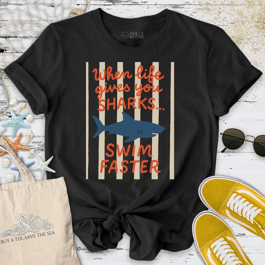 Swim Faster, Shark T-Shirt