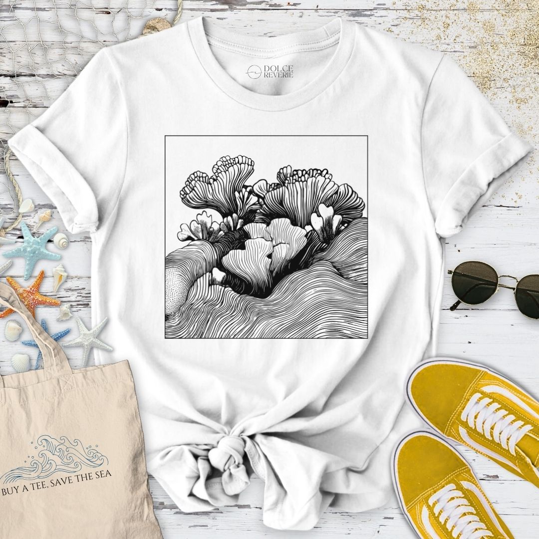 Coral Reef Line Art T-Shirt