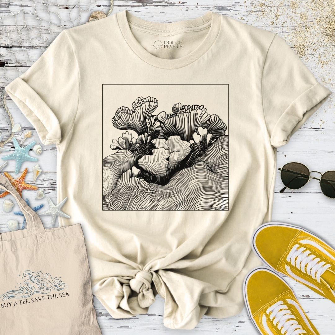 Coral Reef Line Art T-Shirt