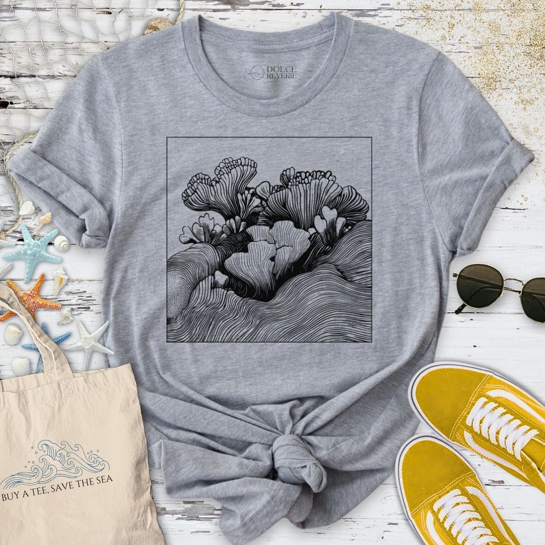 Coral Reef Line Art T-Shirt