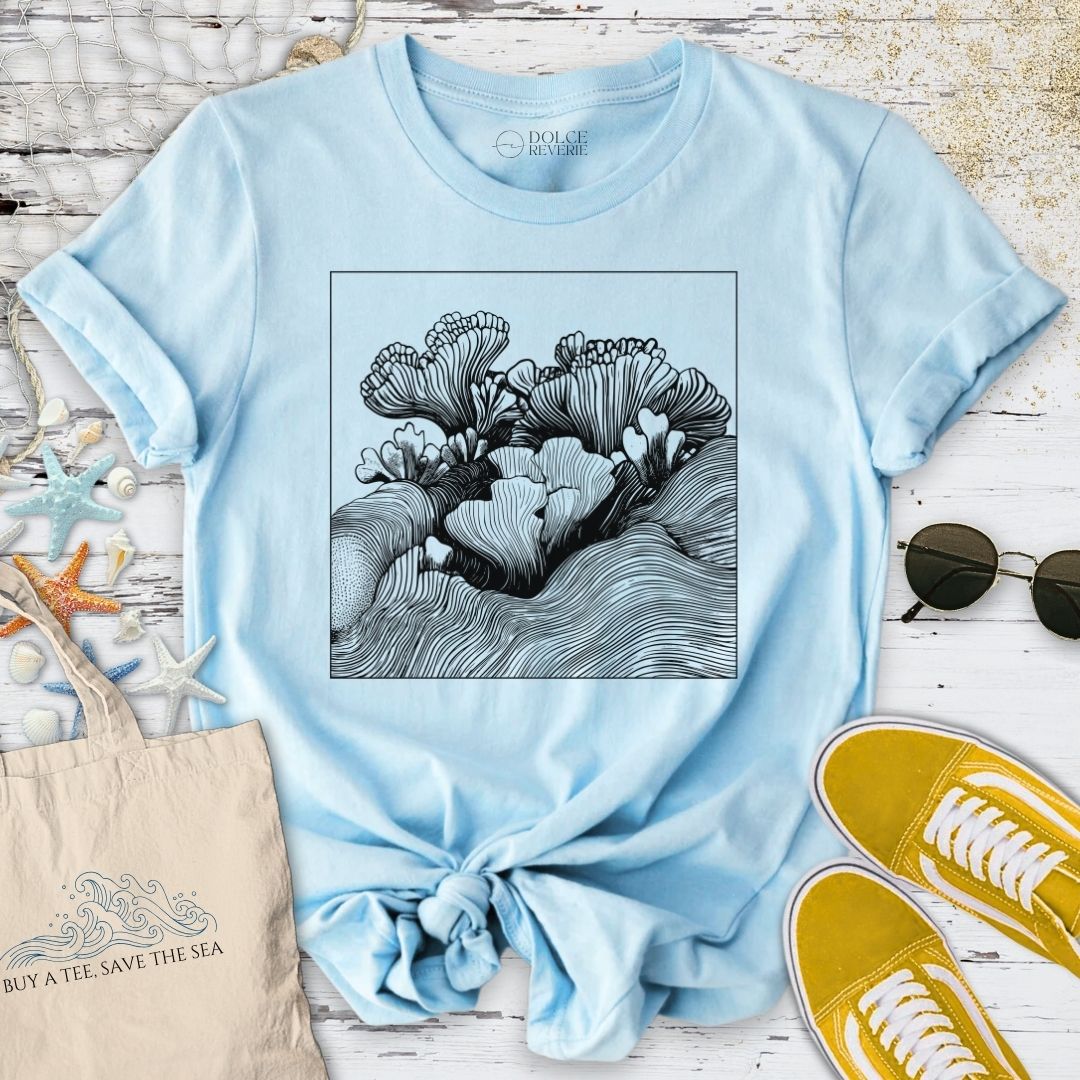 Coral Reef Line Art T-Shirt