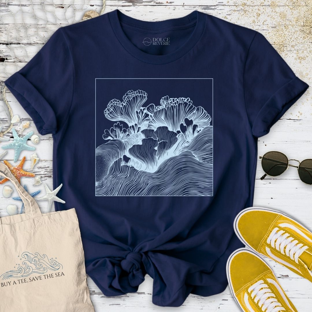 Coral Reef Line Art T-Shirt