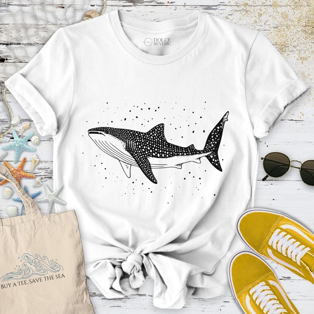 Whale Shark Line Art T-Shirt