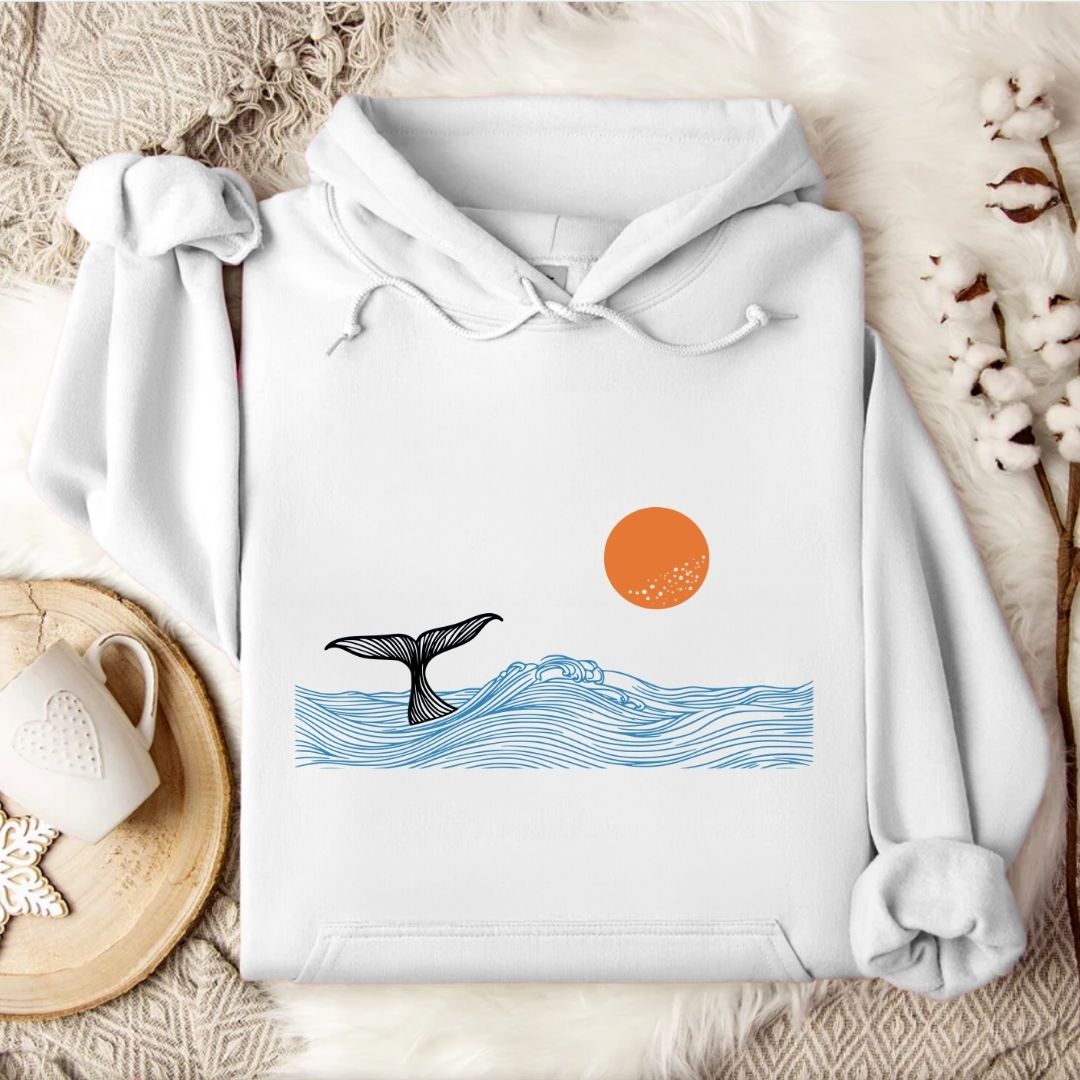 Whale Tail Sunset Hoodie
