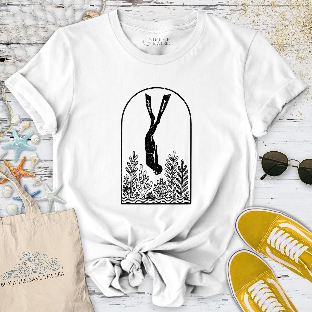 Diver Line Art T-Shirt