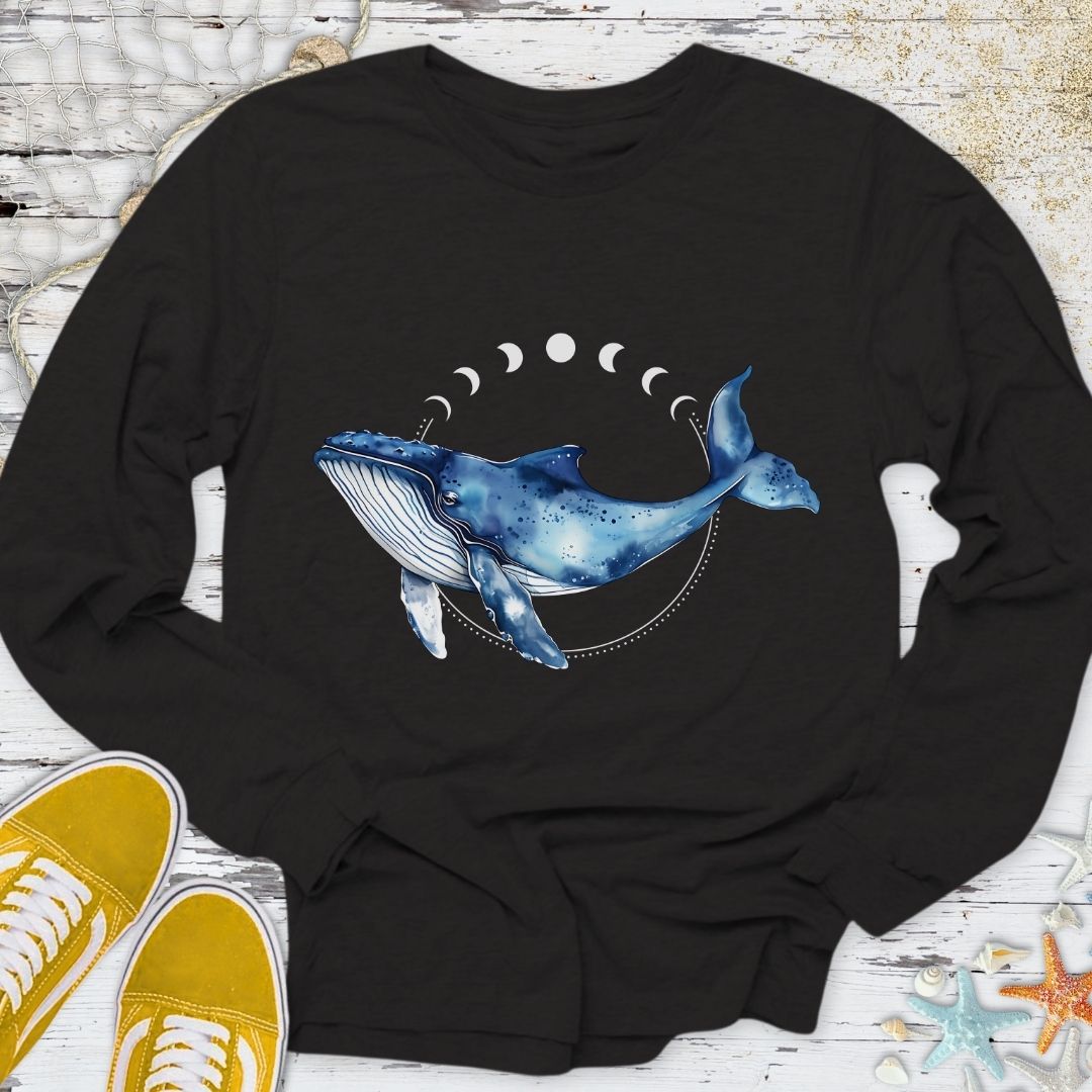 Moon Whale Long Sleeve Tee