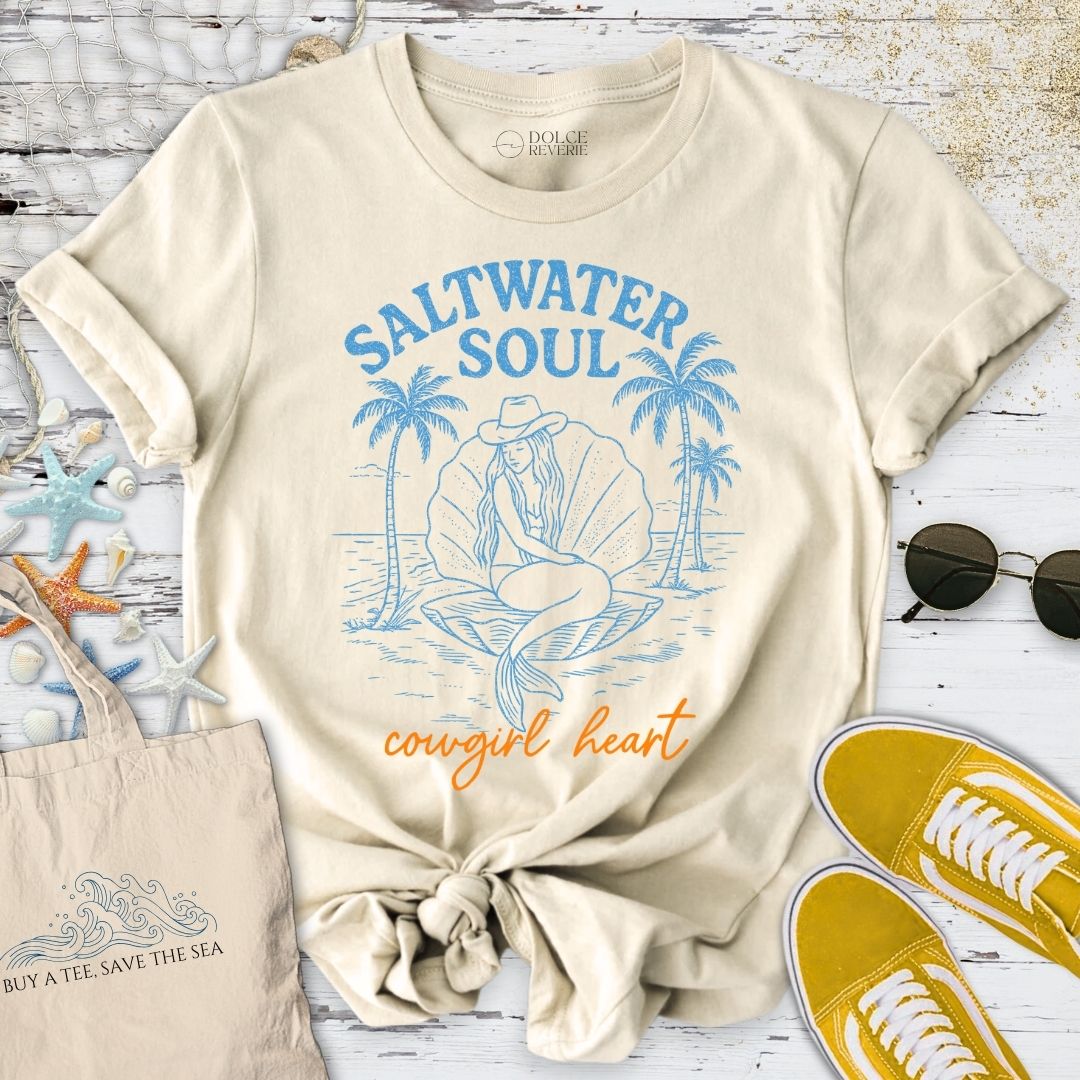 Saltwater Cowgirl Mermaid T-Shirt