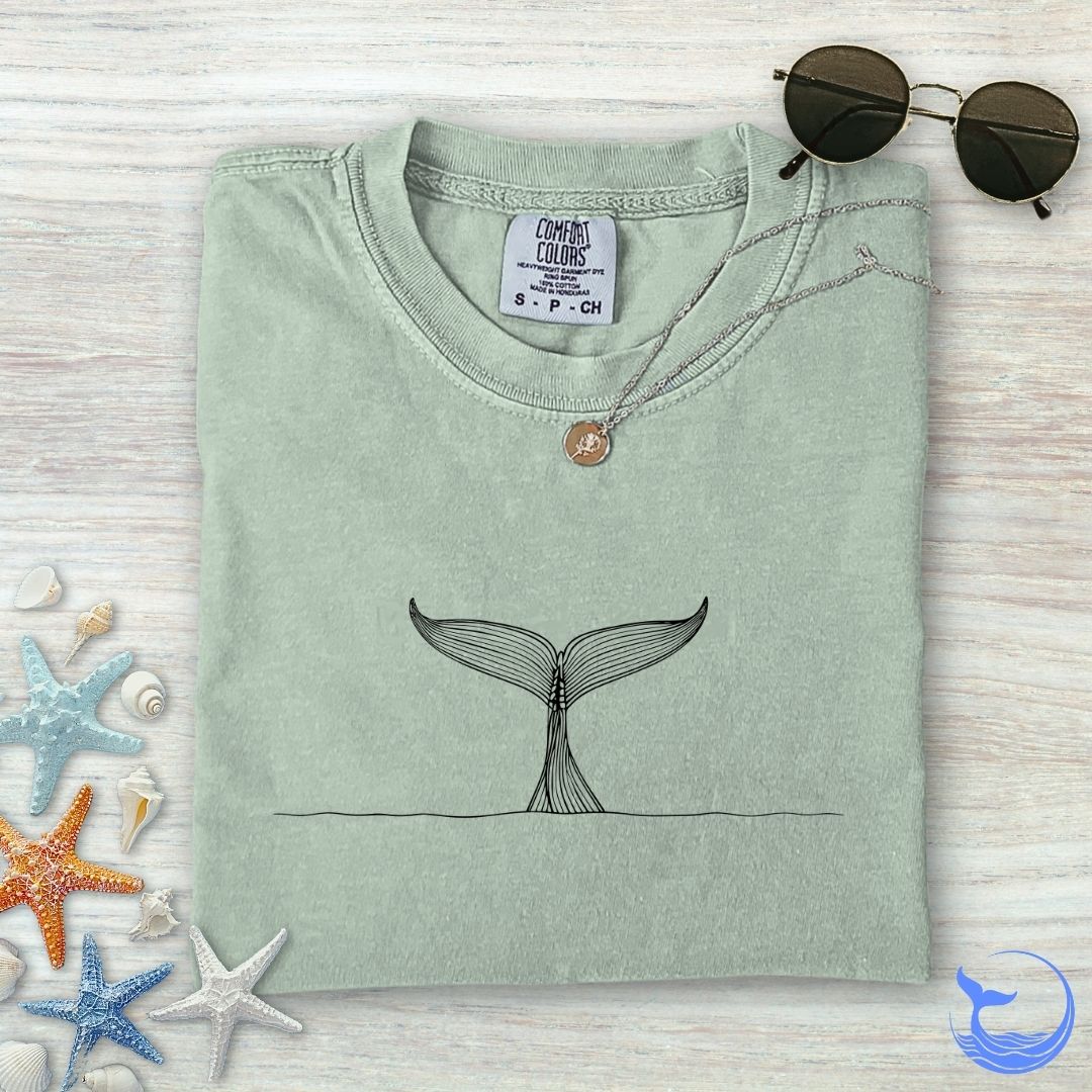 Whale Tail Comfort Colors T-Shirt