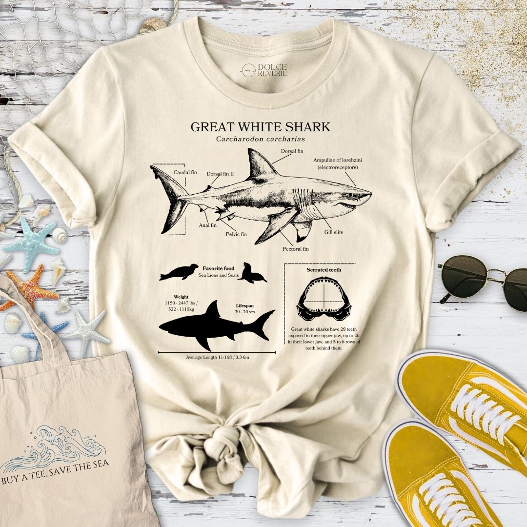 Great White Shark Anatomy T-Shirt