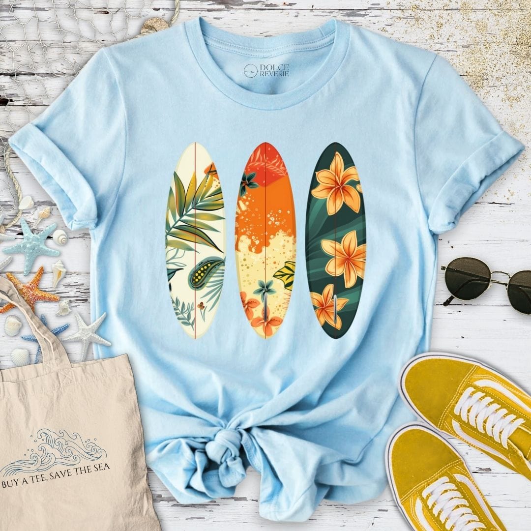3 Boards T-Shirt Light Blue / S