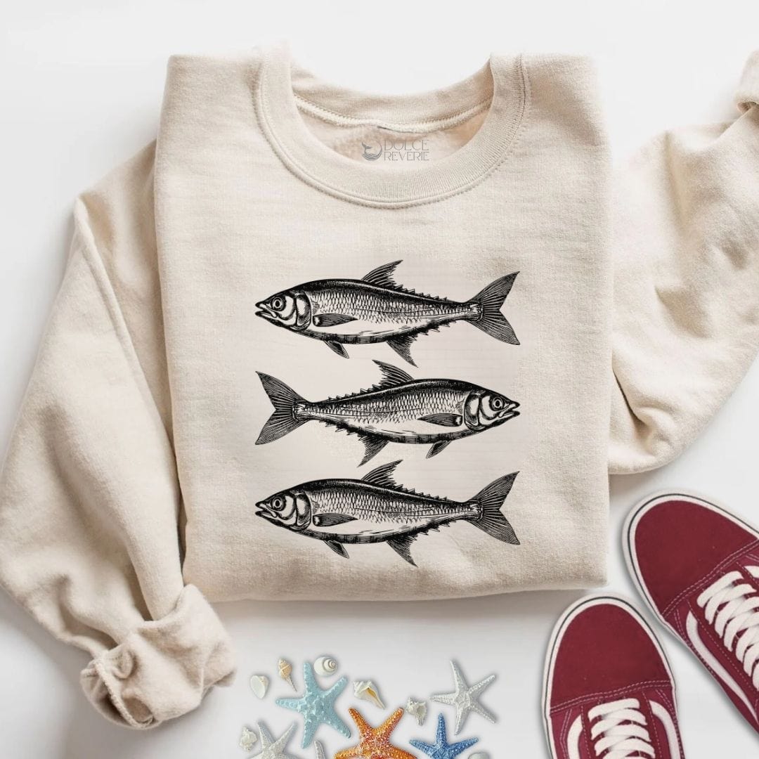3 Sardines Sweatshirt S / Sand
