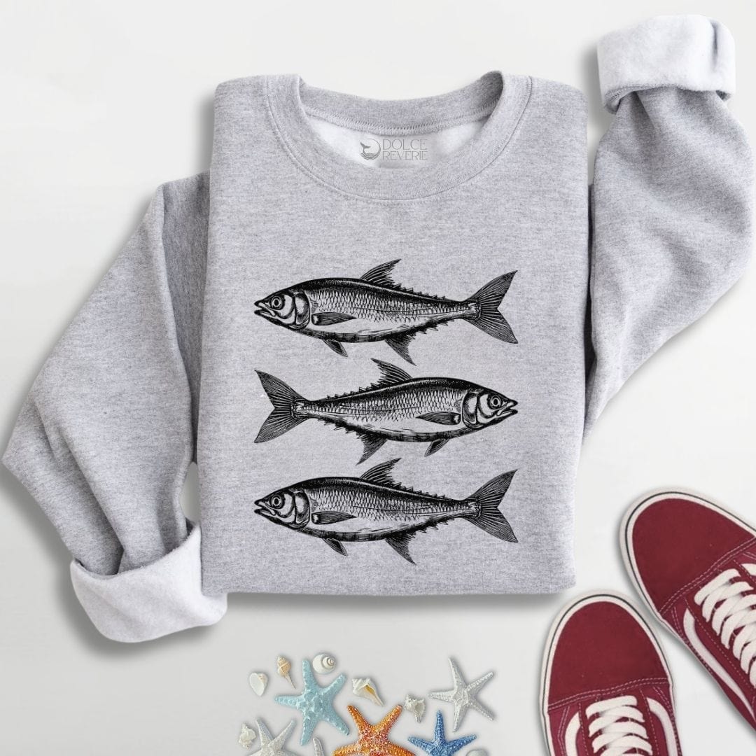 3 Sardines Sweatshirt S / Sport Grey