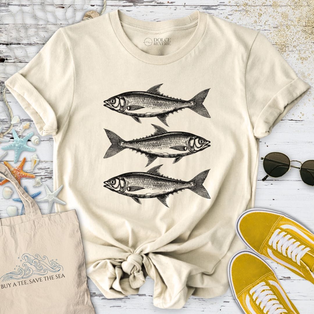 3 Sardines T-Shirt Natural / S