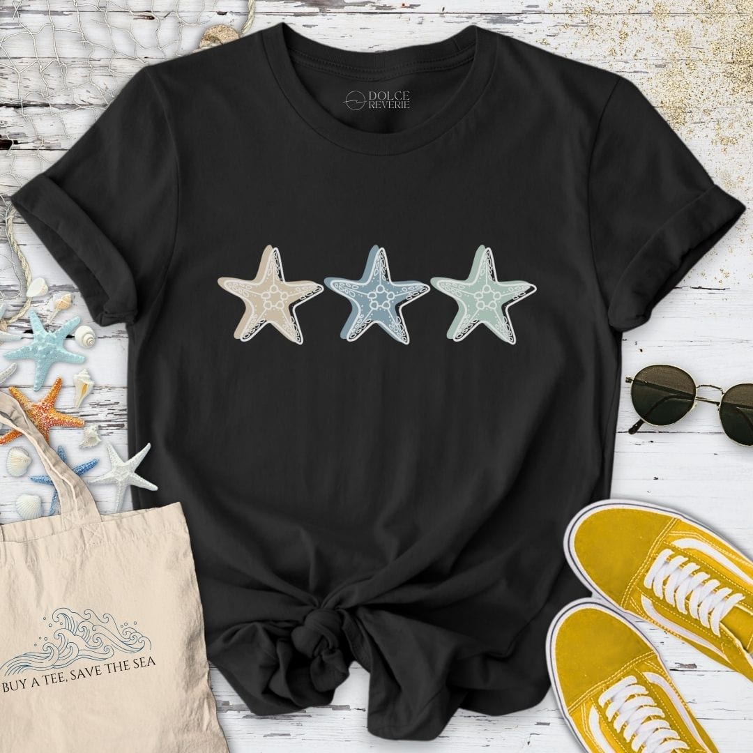 3 Starfish T-Shirt Black / S