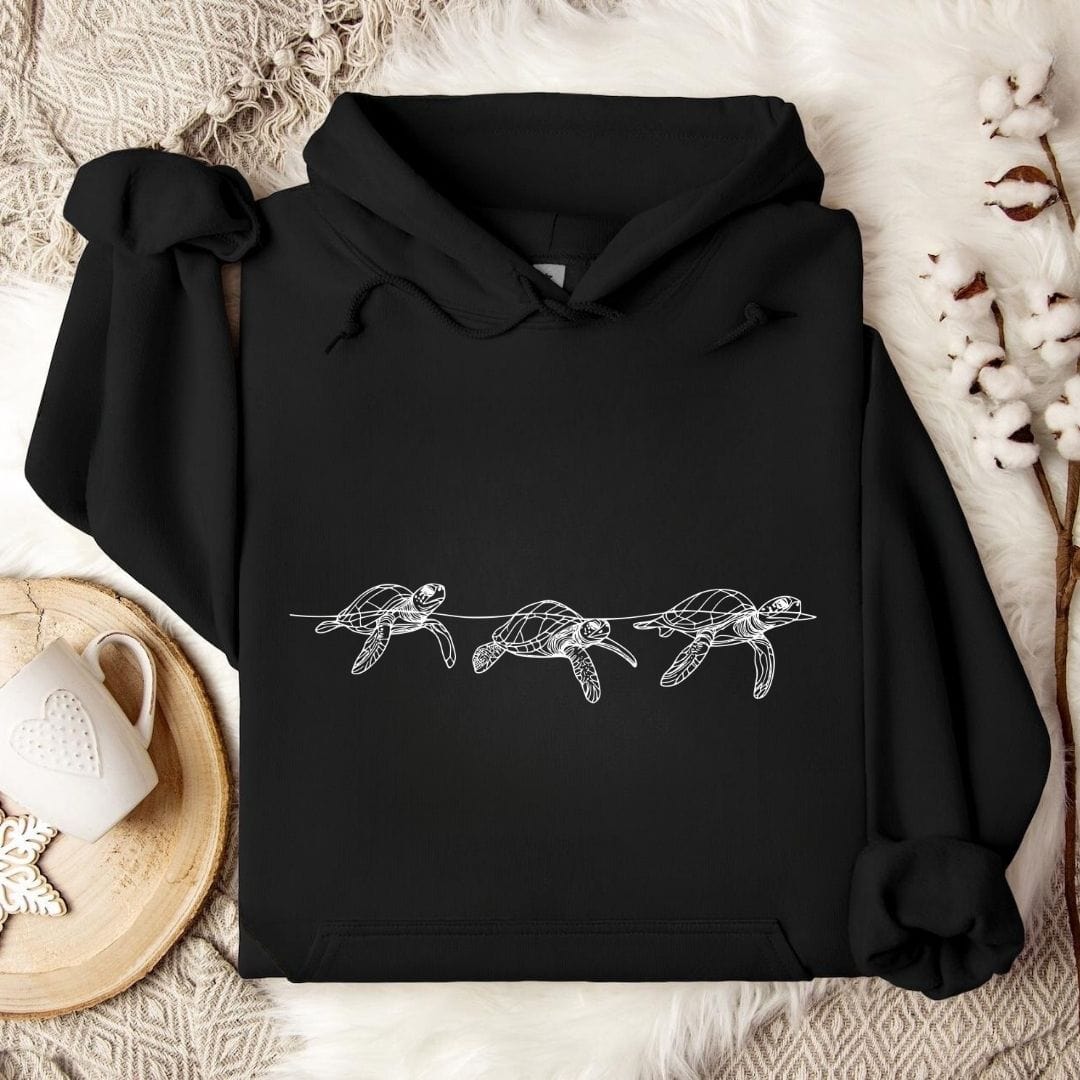 3 Turtles Hoodie Black / S