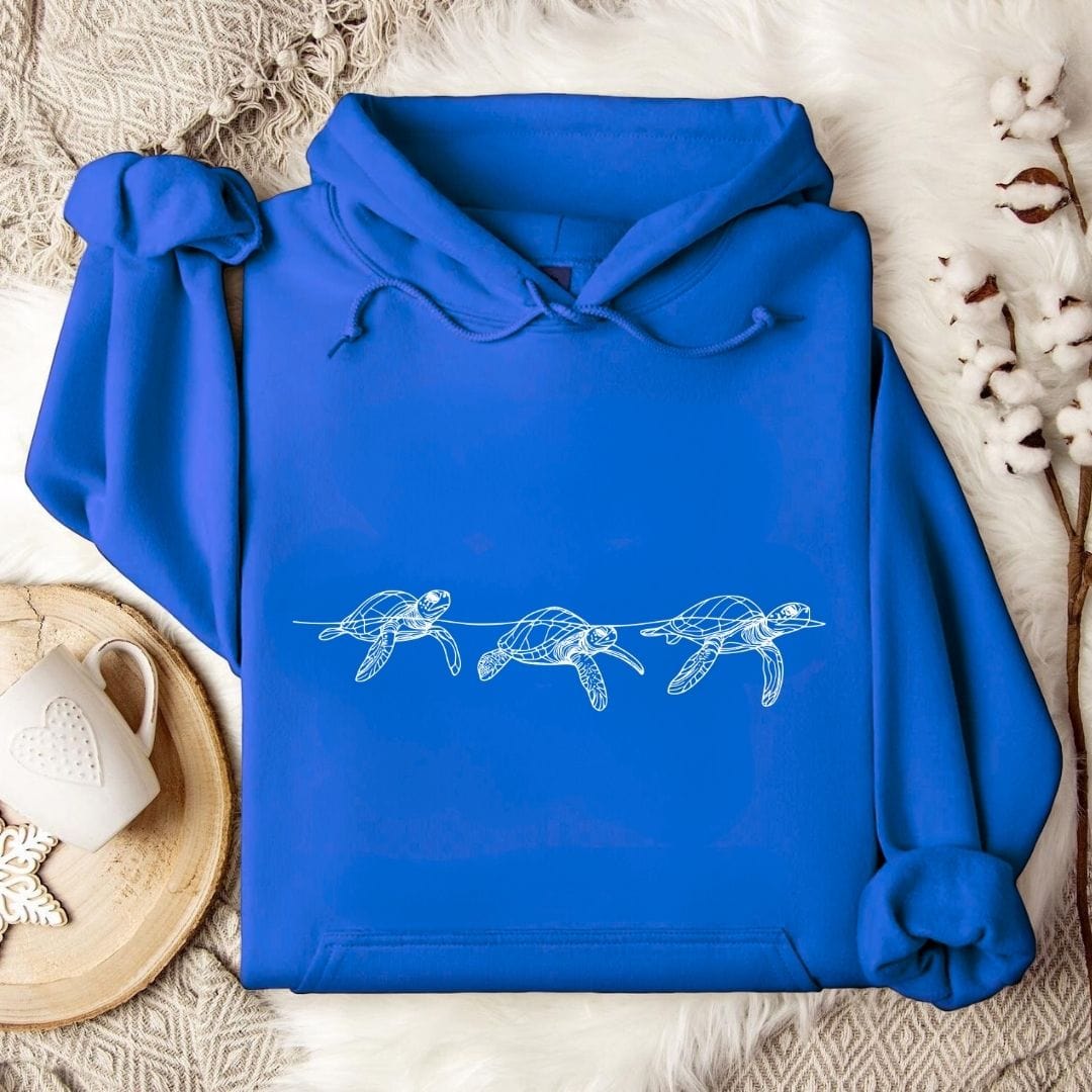3 Turtles Hoodie Royal / S