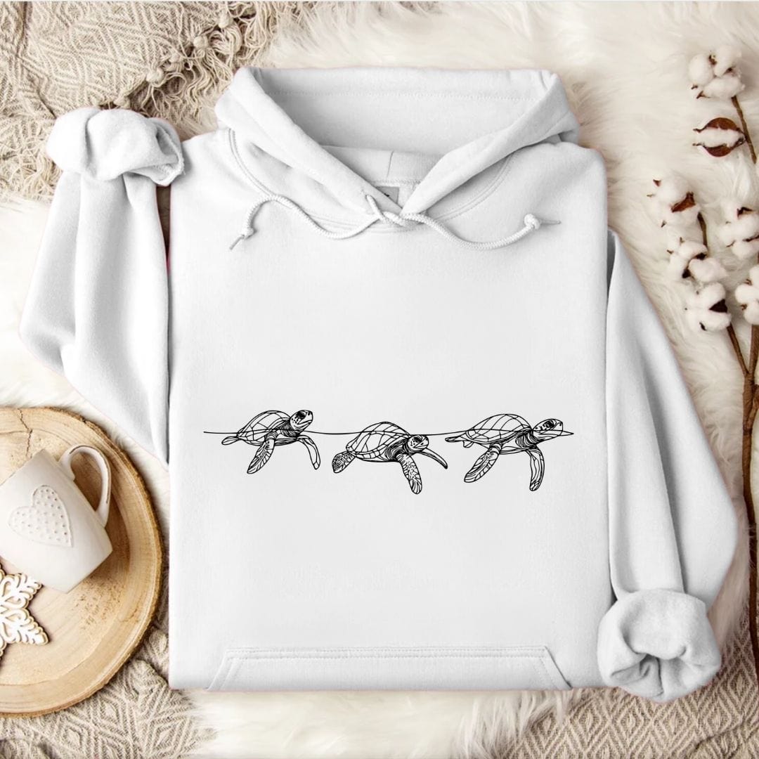3 Turtles Hoodie White / S