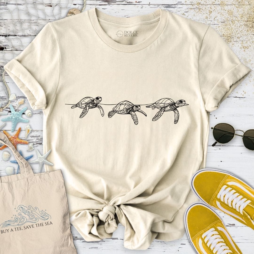 3 Turtles T-Shirt Natural / S