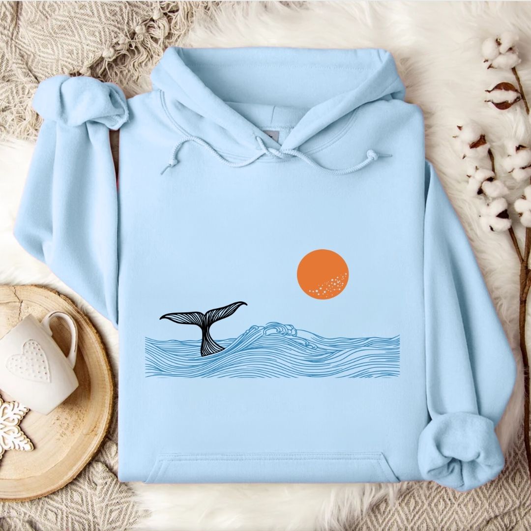 Whale Tail Sunset Hoodie