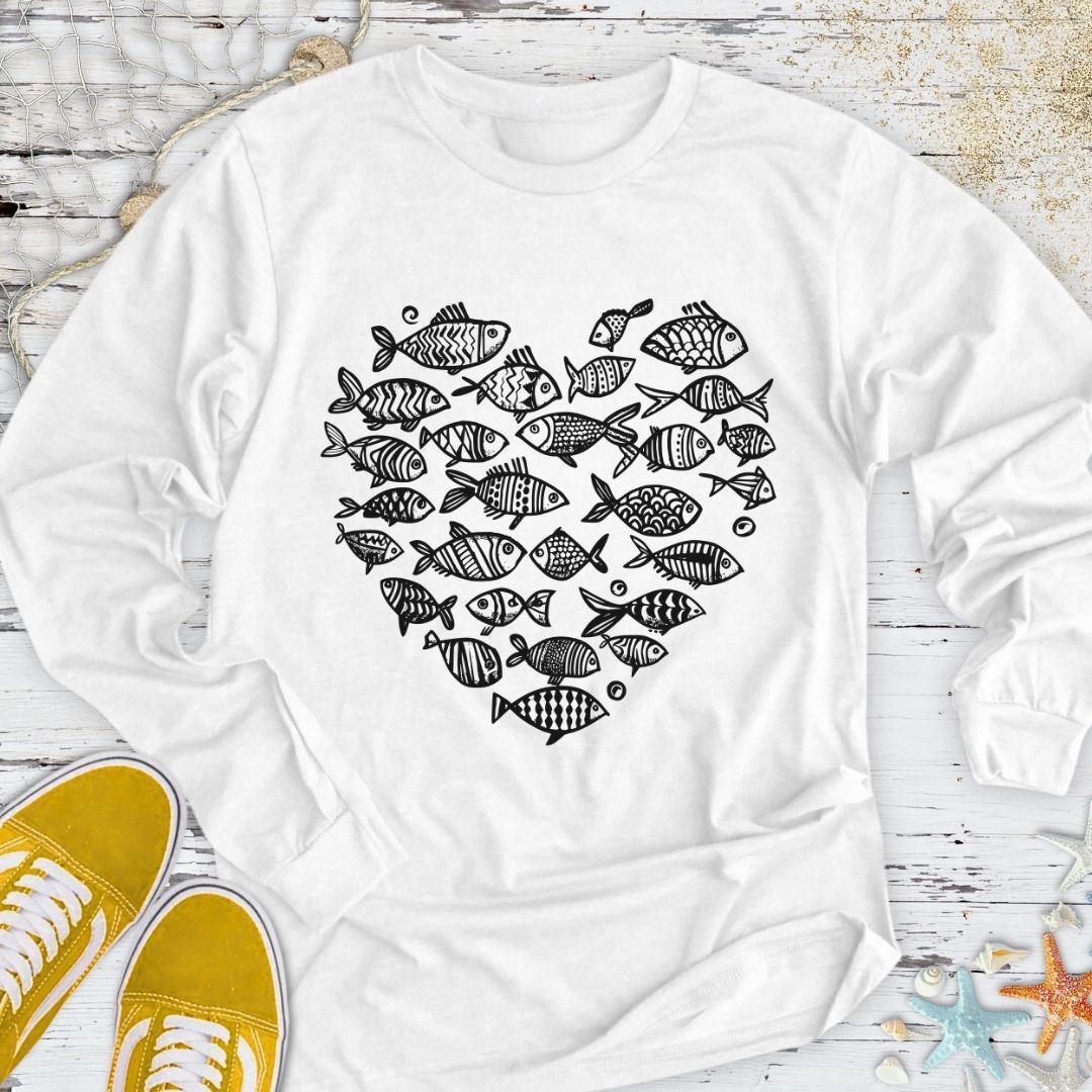 Heart Of Fish Long Sleeve Tee