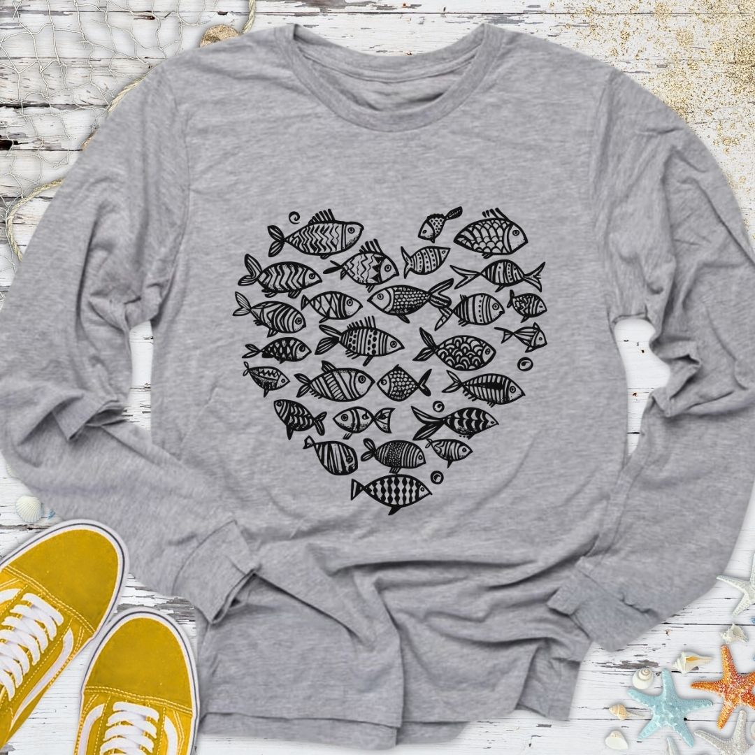 Heart Of Fish Long Sleeve Tee