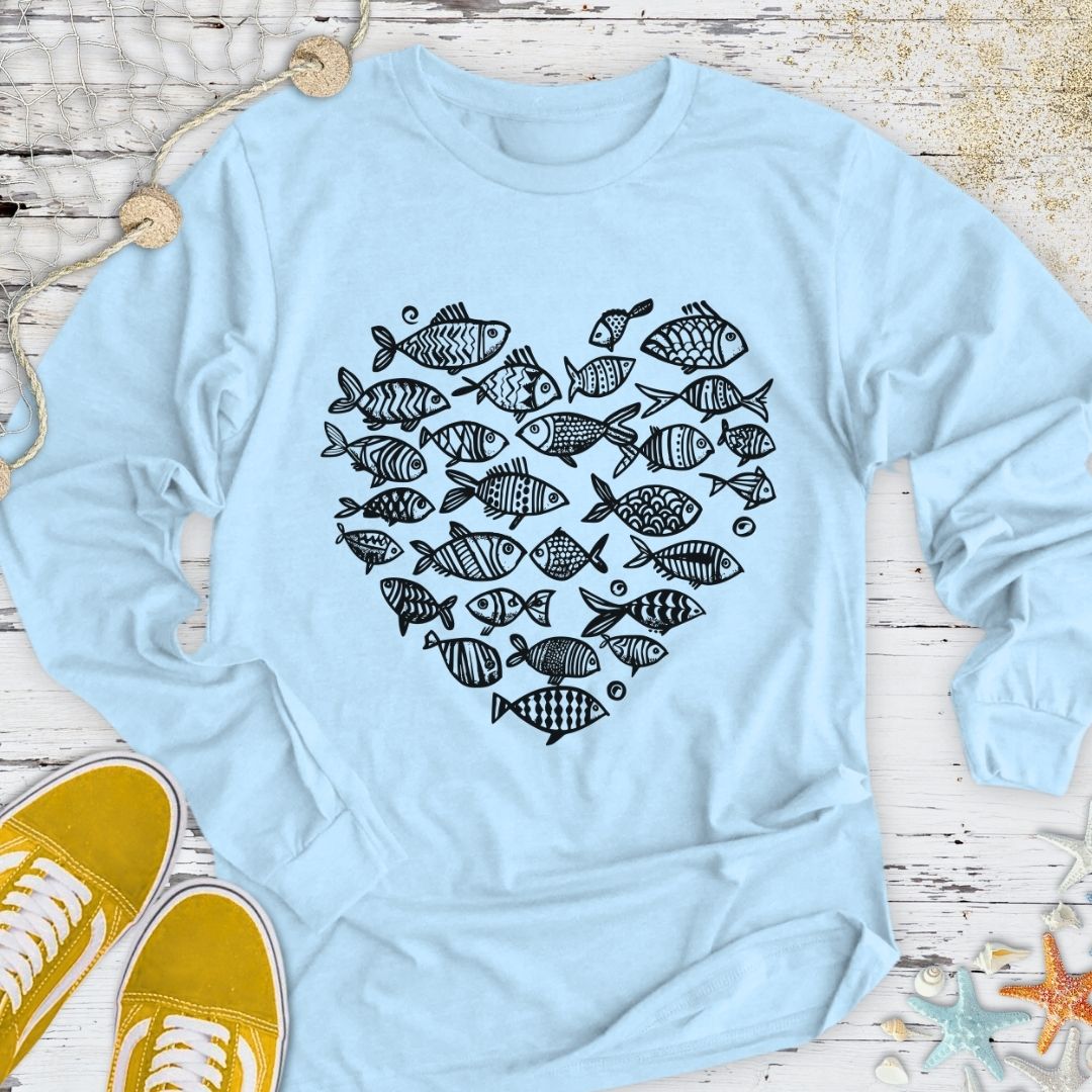 Heart Of Fish Long Sleeve Tee