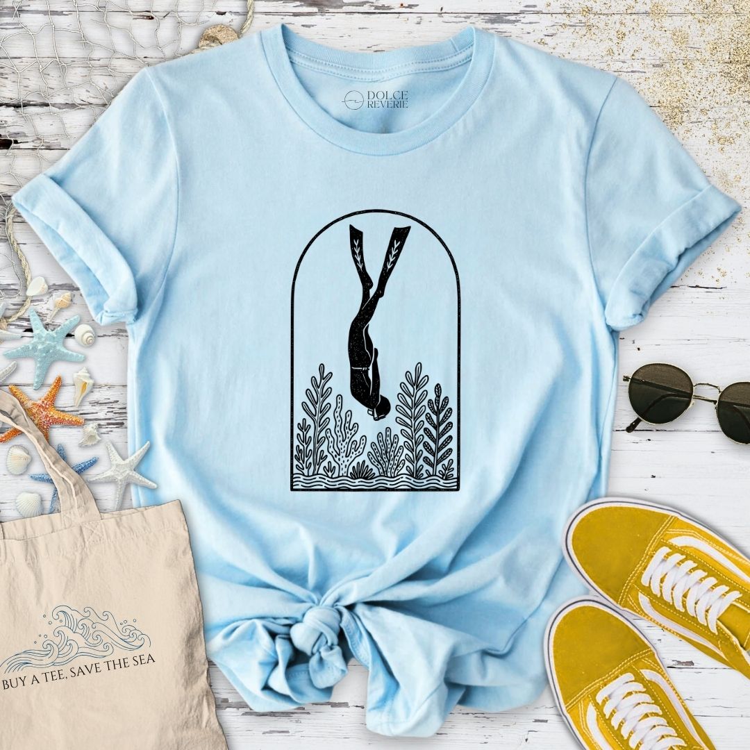 Diver Line Art T-Shirt