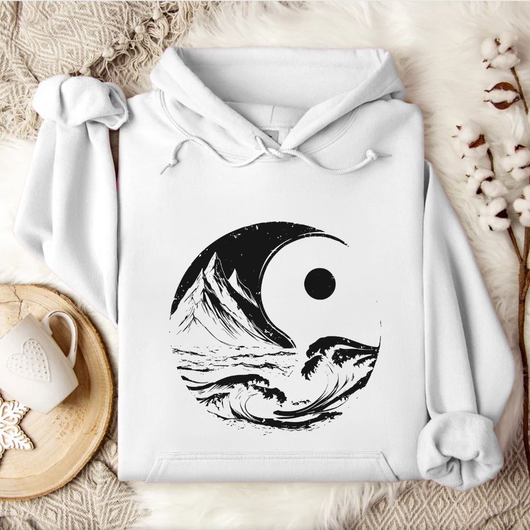 Ocean & Mountains Yin Yang Hoodie
