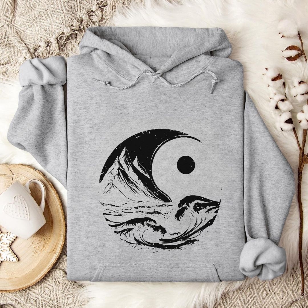 Ocean & Mountains Yin Yang Hoodie