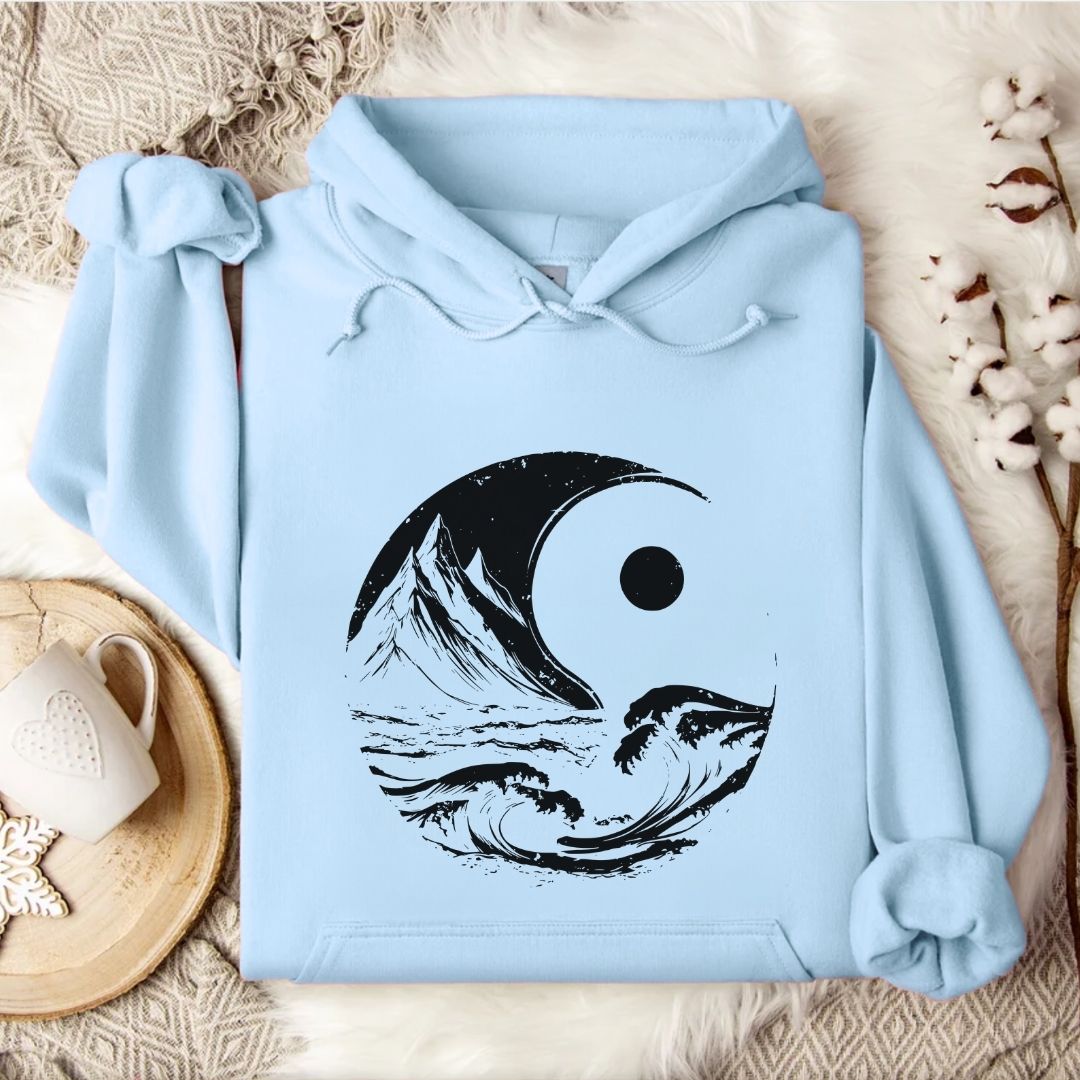 Ocean & Mountains Yin Yang Hoodie