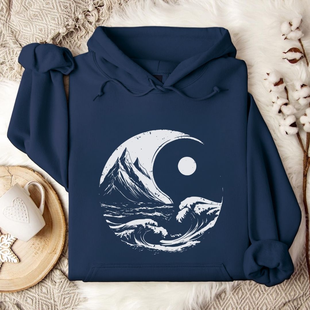 Ocean & Mountains Yin Yang Hoodie