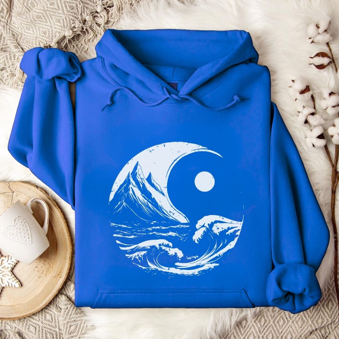 Ocean & Mountains Yin Yang Hoodie