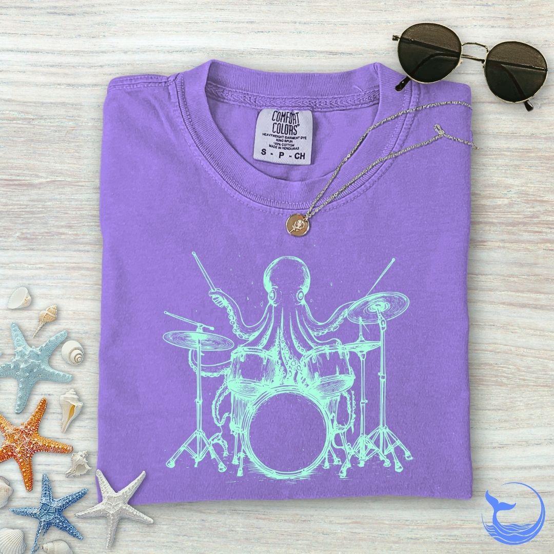 Octopus Drummer Comfort Colors T-Shirt