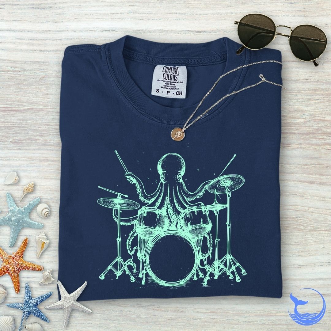 Octopus Drummer Comfort Colors T-Shirt