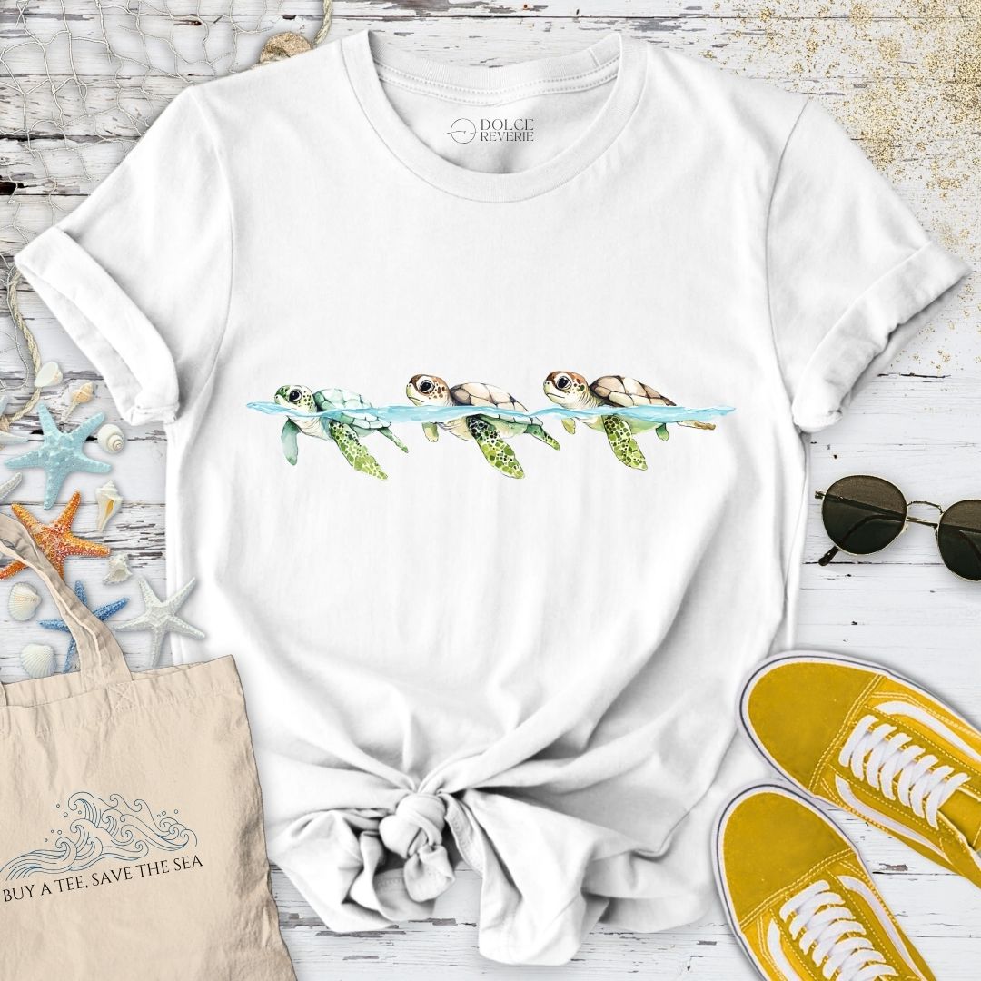 3 Turtles Watercolor T-Shirt