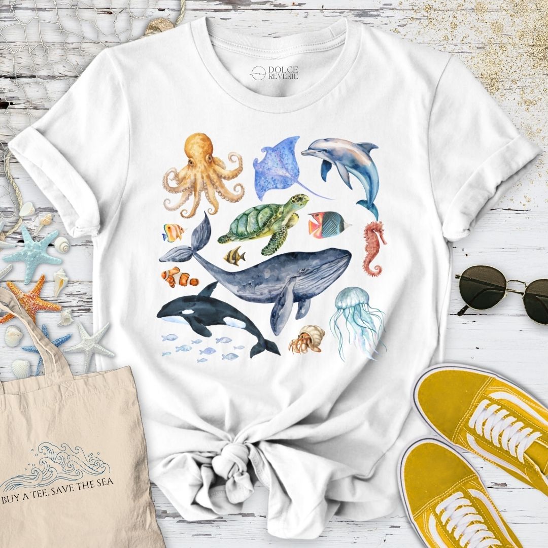 Watercolor Marine Life T-Shirt