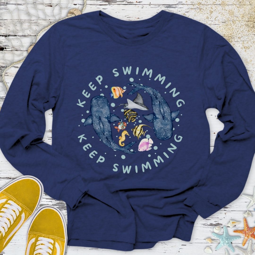 Keep Swimming Long Sleeve Tee