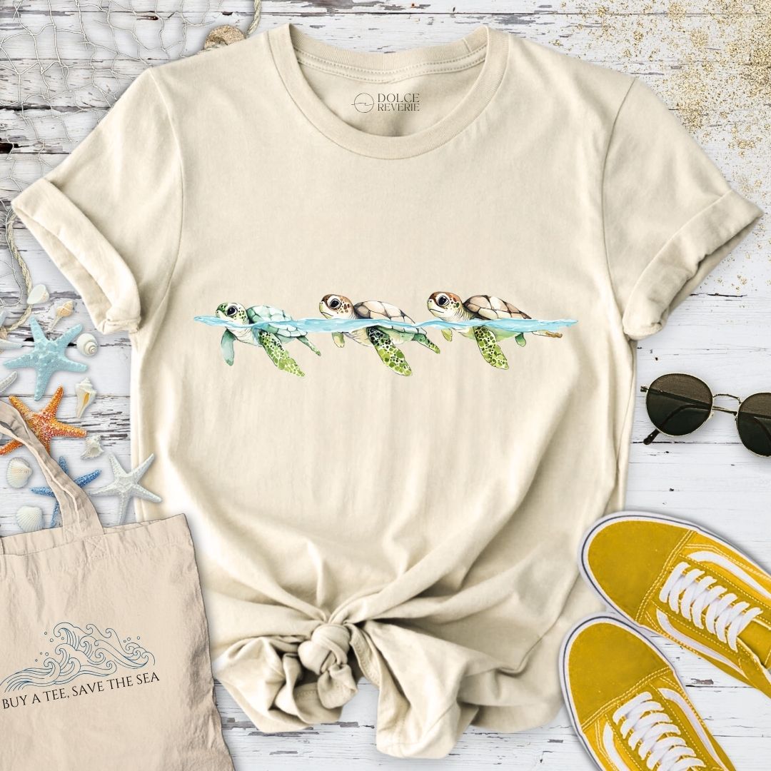 3 Turtles Watercolor T-Shirt