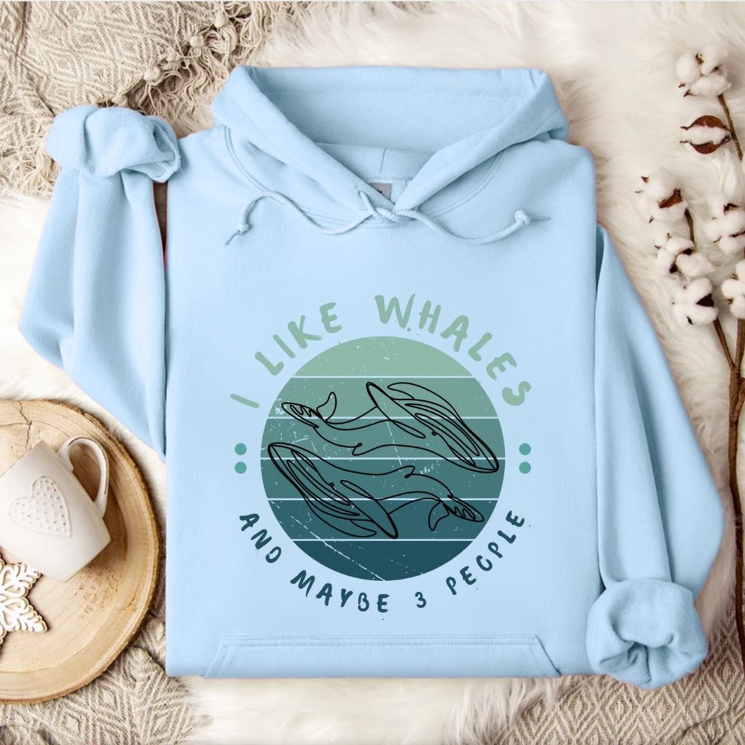 I Like Whales & Maybe 3 People Hoodie
