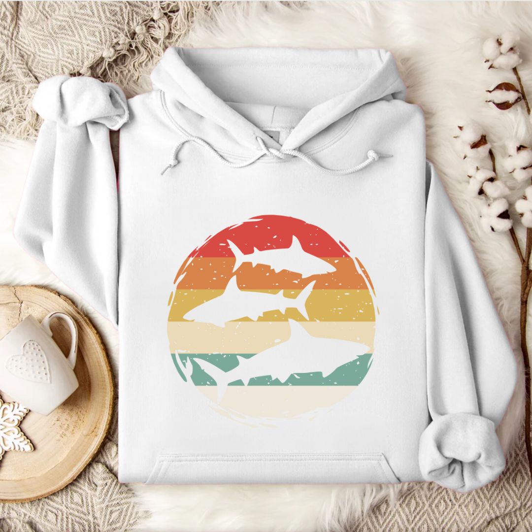 Retro Sharks Hoodie