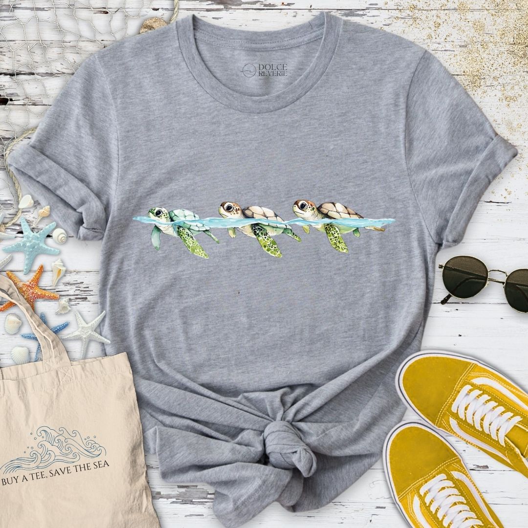 3 Turtles Watercolor T-Shirt