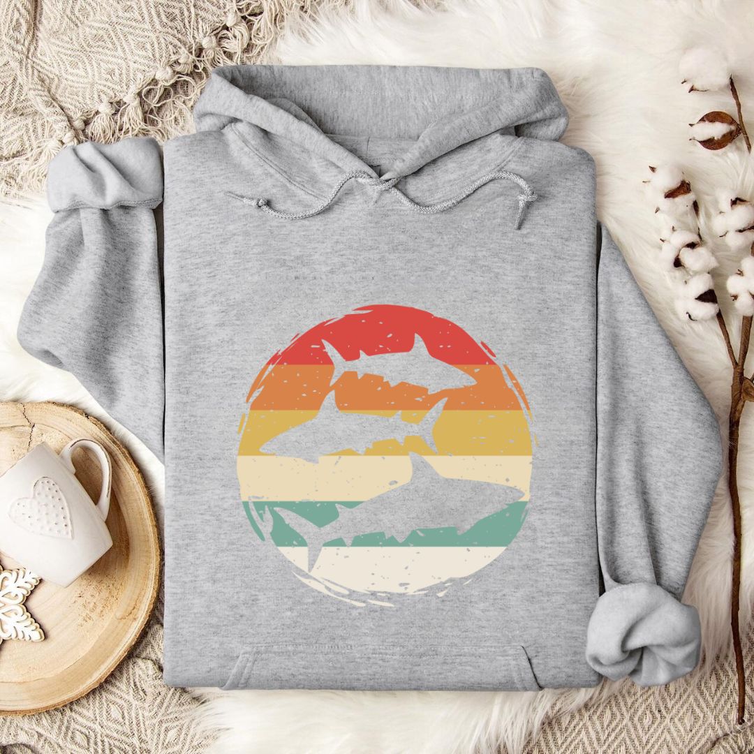Retro Sharks Hoodie