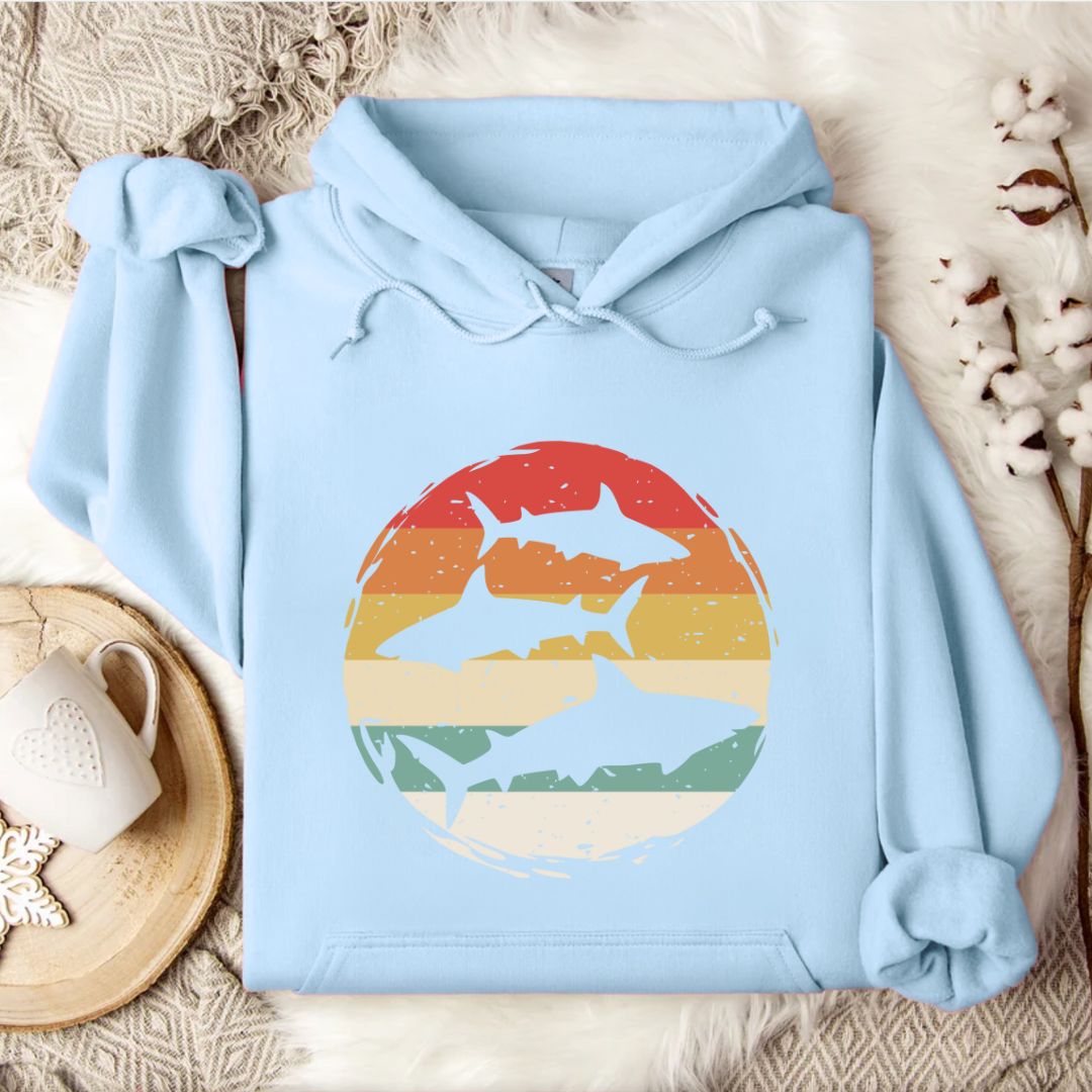 Retro Sharks Hoodie