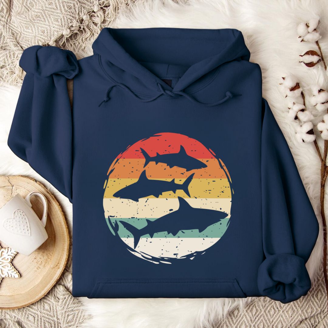 Retro Sharks Hoodie
