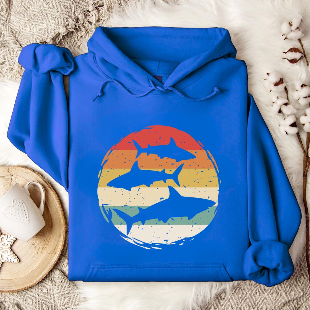 Retro Sharks Hoodie